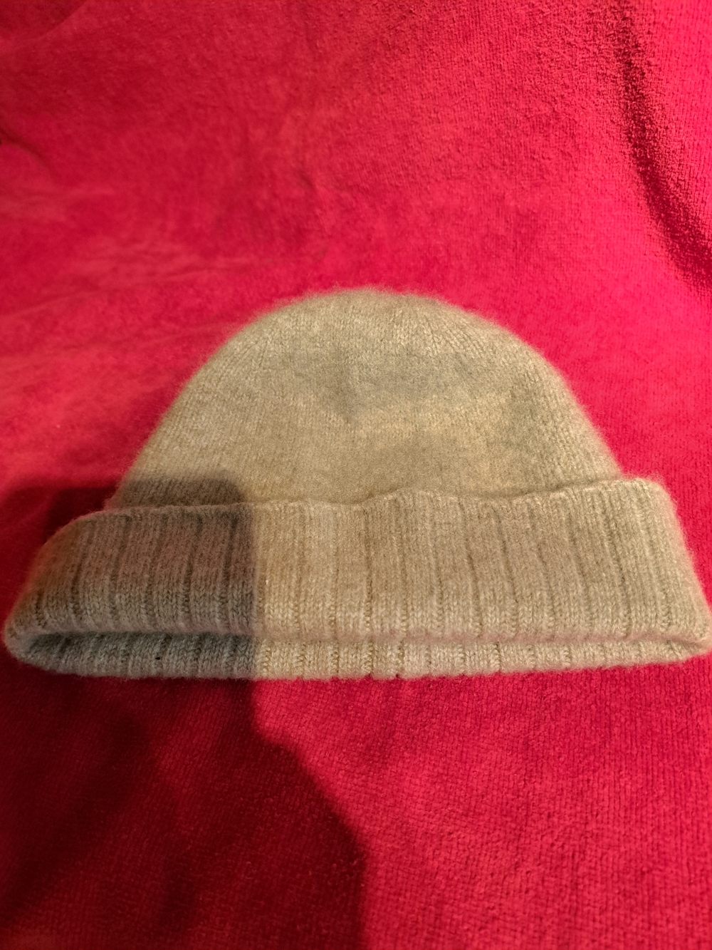 Uniqlo Knit Cuffed Beanie - Light Gray 100%cashemir